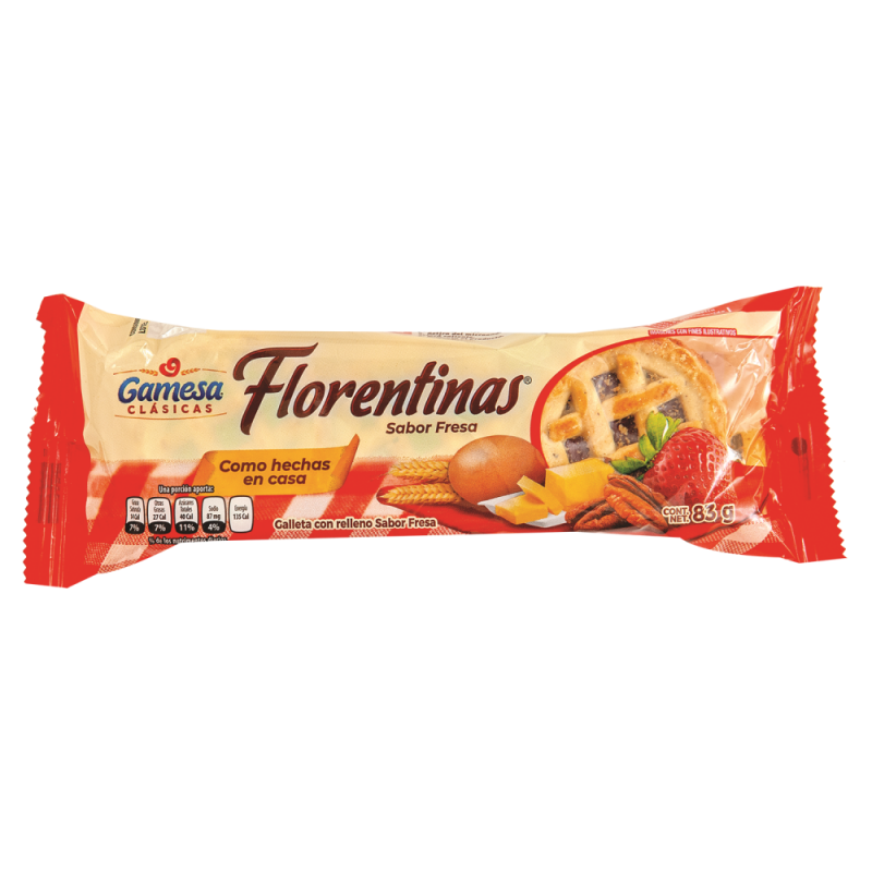 Galletas Dulces Gamesa Florentinas Fresa83 GR