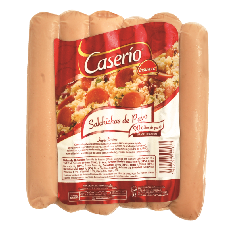 Salchichas Caserio De Pavo6 UND