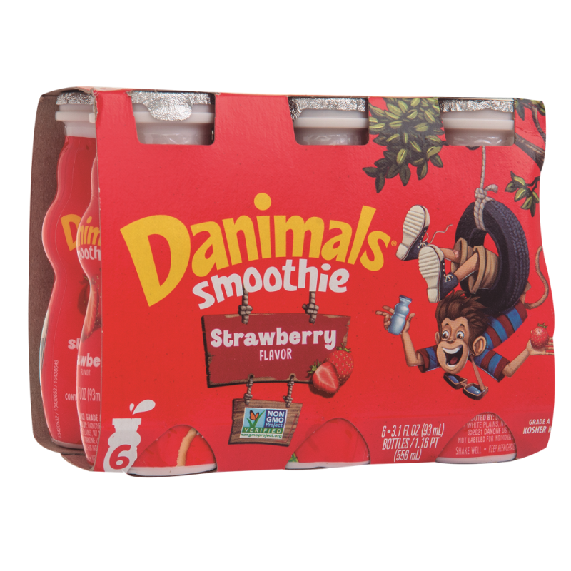 Yogurt Dannon Strawberry Bebible 6 Und558 ML