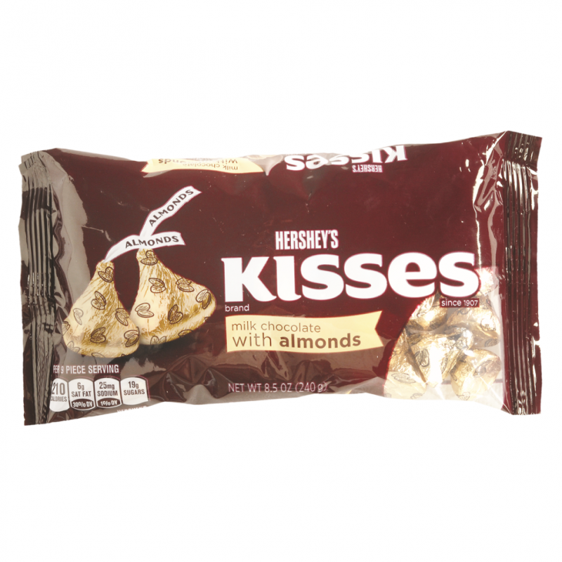 Chocolates Hersheys Kisses Almonds8.5 OZ