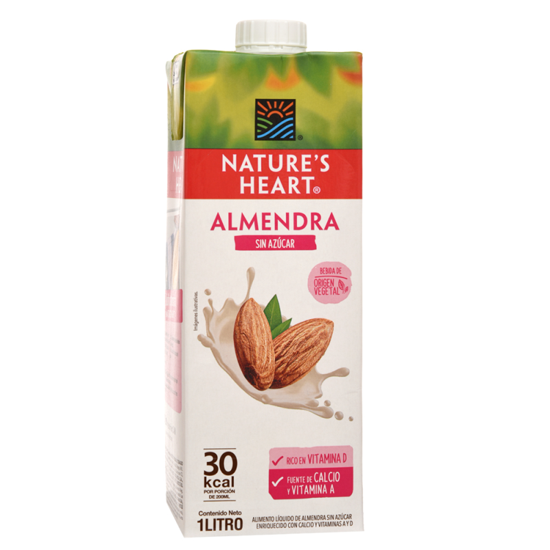 Bebida Almendra Sin Azucar Natures Heart1 LT
