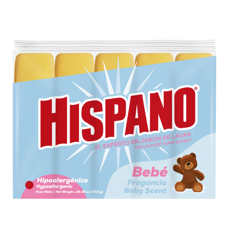 Jabon De Lavar Hispano Octagonal Bebe5 UND