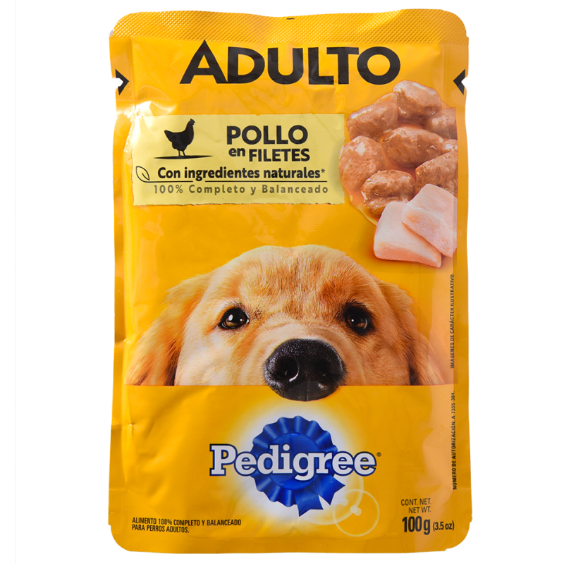 Alimento Humedo De Pollo Para Perros Adultos Pedigree100 GR