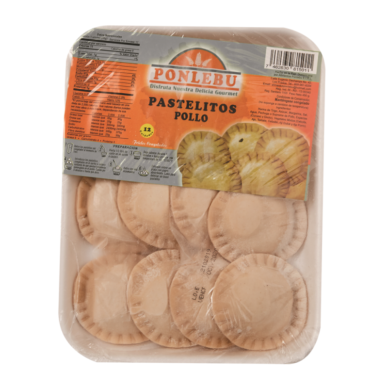 Pastelitos Ponlebu Pollo12 UND