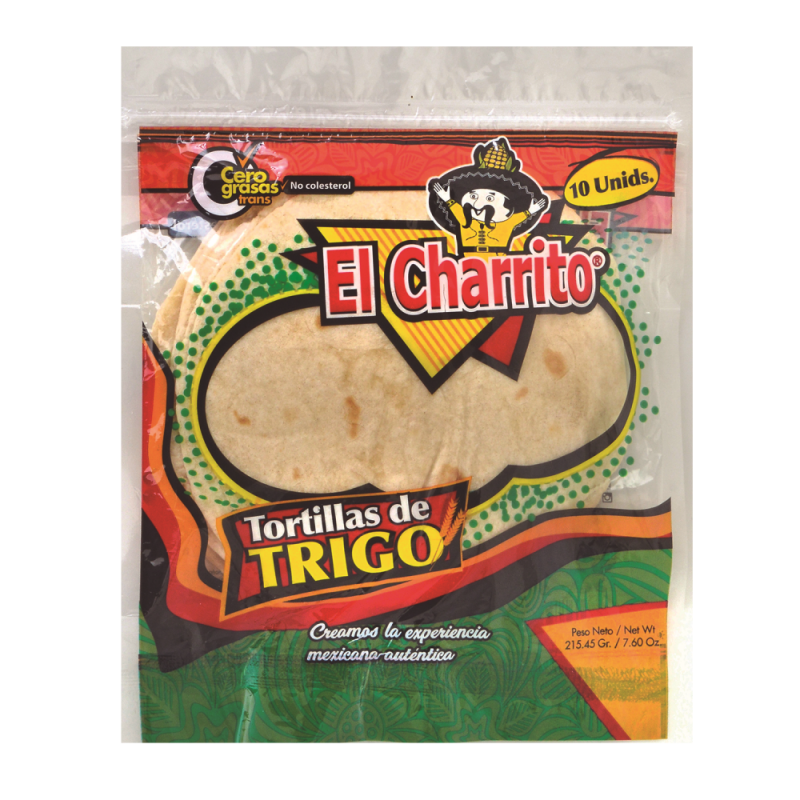Tortilla El Charrito Trigo Pequeño10 UND