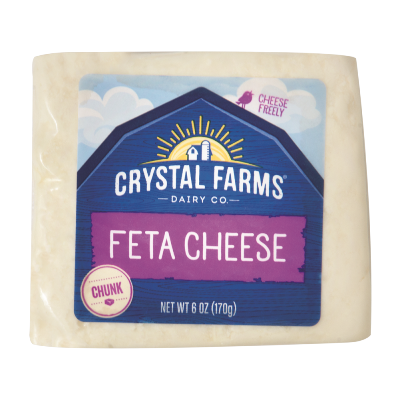 Queso Crystal Farms Feta Chunk6 OZ