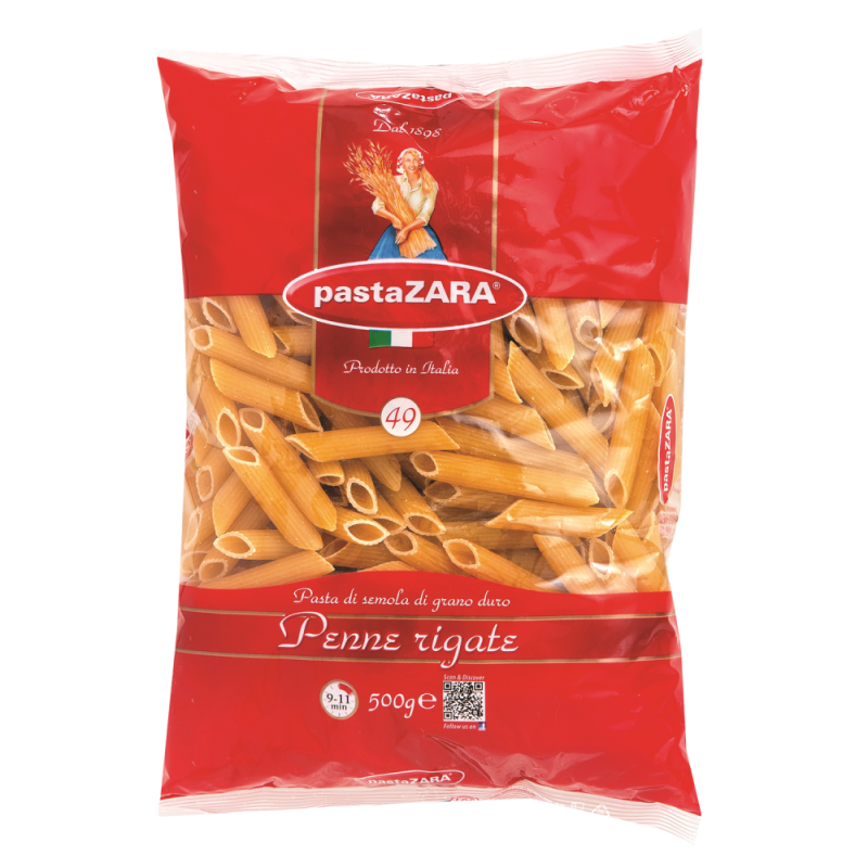 Penne Zara Pasta Rigate No 49500 GR