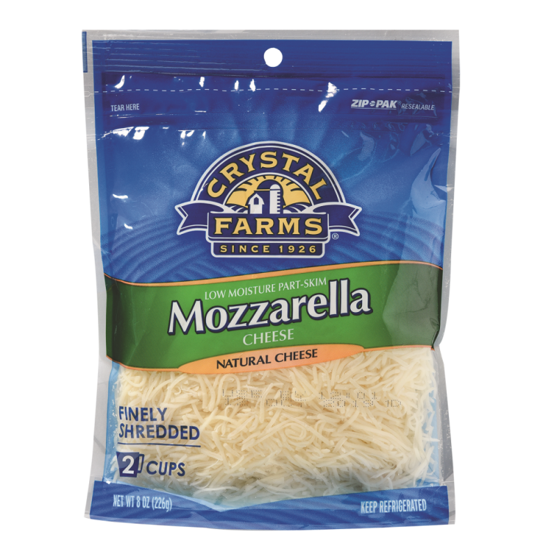 Queso Crystal Farm Fine Mozzarella Shred8 OZ