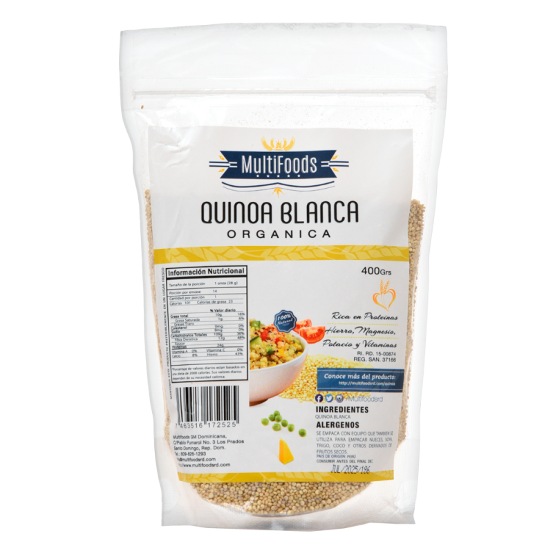 Semilla Quinoa Blanca Org Multifoods400 GR