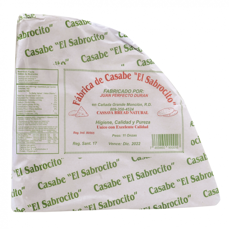 Casabe El Sabrocito Natural11 OZ