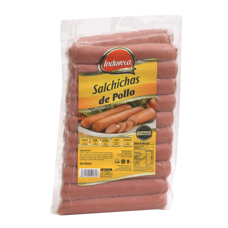 Salchichas Induveca De Pollo30 UND