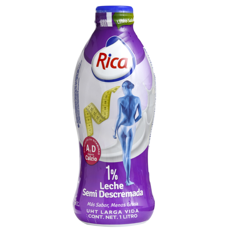 Leche Rica Semidescremada Pet1 LT