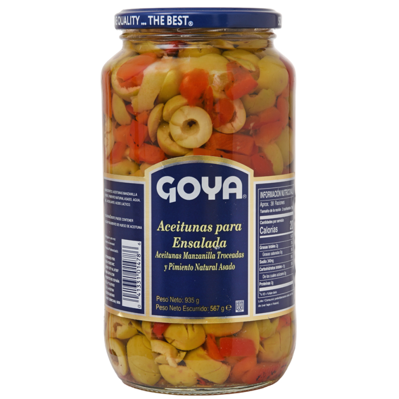 Aceituna Para Ensalada Con Pimiento Goya567 GR