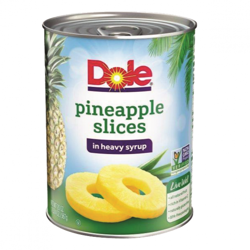 Rebanadas Piña Dole Slice Syrup20 OZ