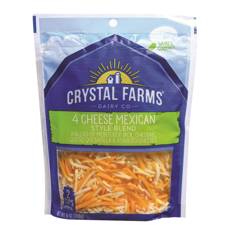 Queso Crystal Farm Mexican 4 Cheese8 OZ