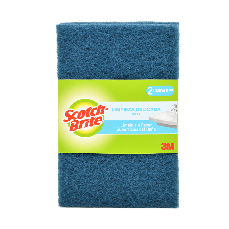 Fibra Scotch-brite® Limpieza Delicada Cero Rayas Baño2 UND