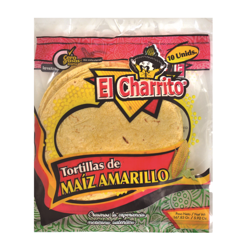 Tortilla El Charrito Maiz Amarillo10 UND
