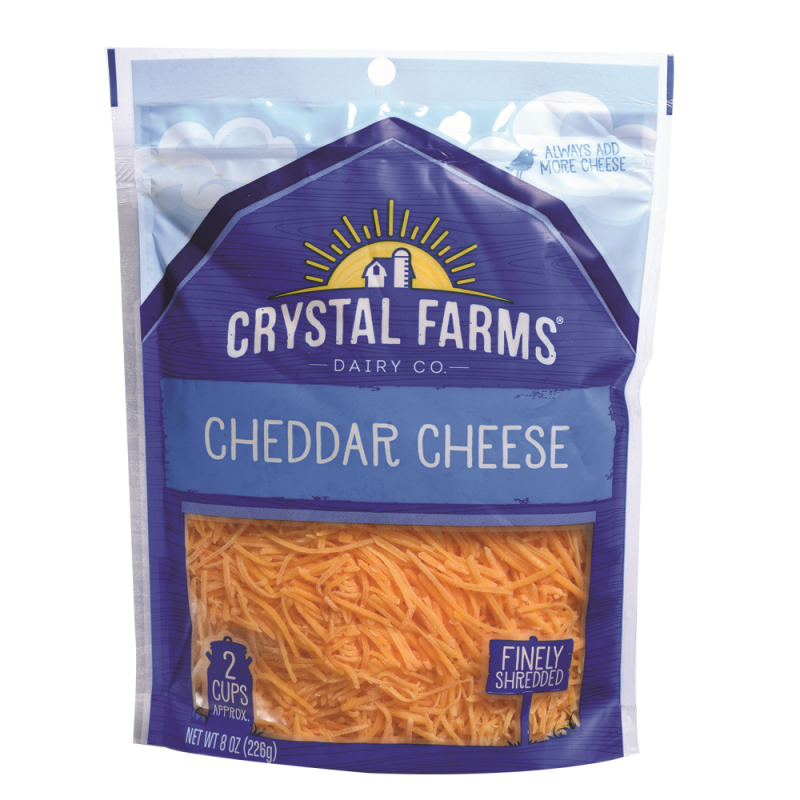 Queso Cheddar Crystal Farm Fine Shredded8 OZ