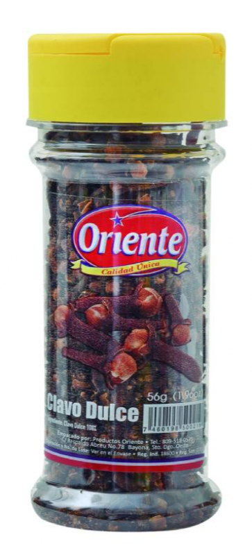 Clavo Dulce Entero Oriente Frasco56 GR