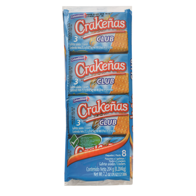 Galletas Crakenas Club Colombina204 GR