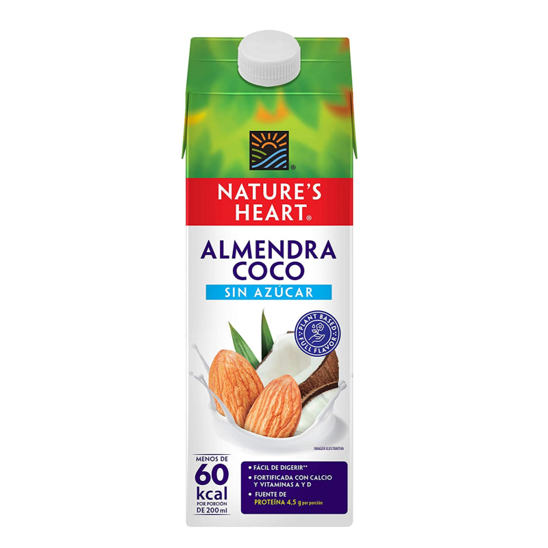Bebida Natures Heart Almendras/coco Sin Azúcar32 OZ
