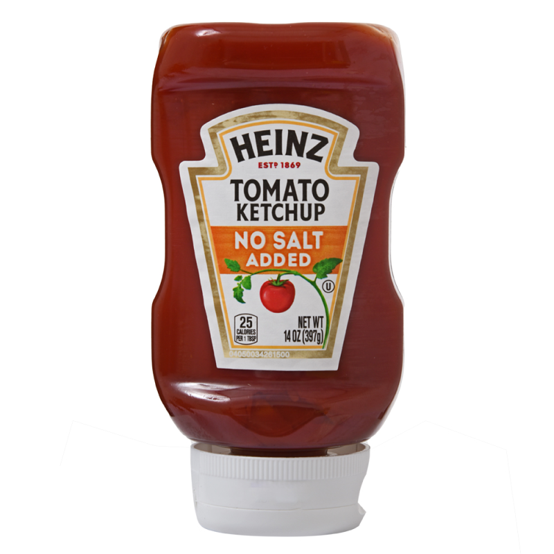 Ketchup Sin Sal Plastic Heinz14 OZ