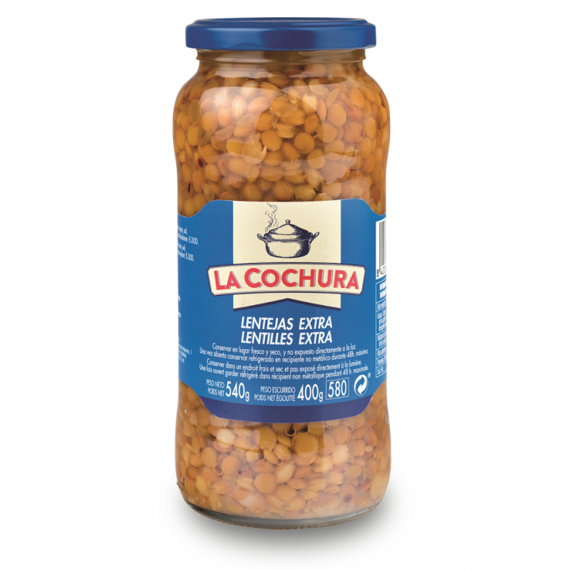 Lentejas La Cochura Cocidas540 GR