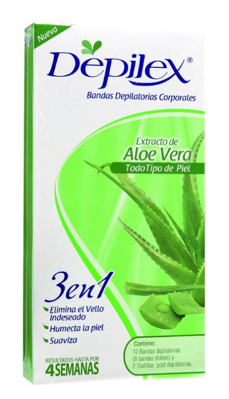 Bandas Depilatoria Depilex Corp Aloe Vera12 UND
