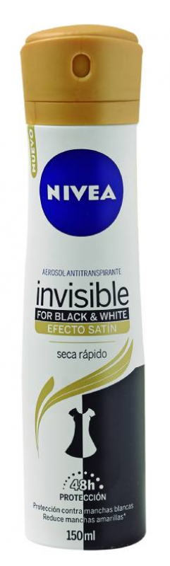 Desodorante Nivea Spray Inv Bw Efecto Satn150 ML