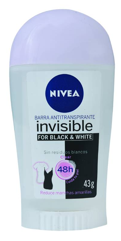Desodorante Nivea Black/white Clear Stick43 GR