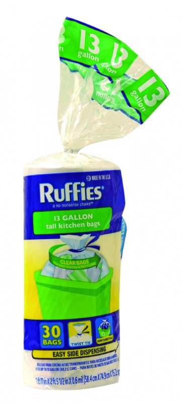 Funda Basura Ruffies 13gl Tall Kit30 UND