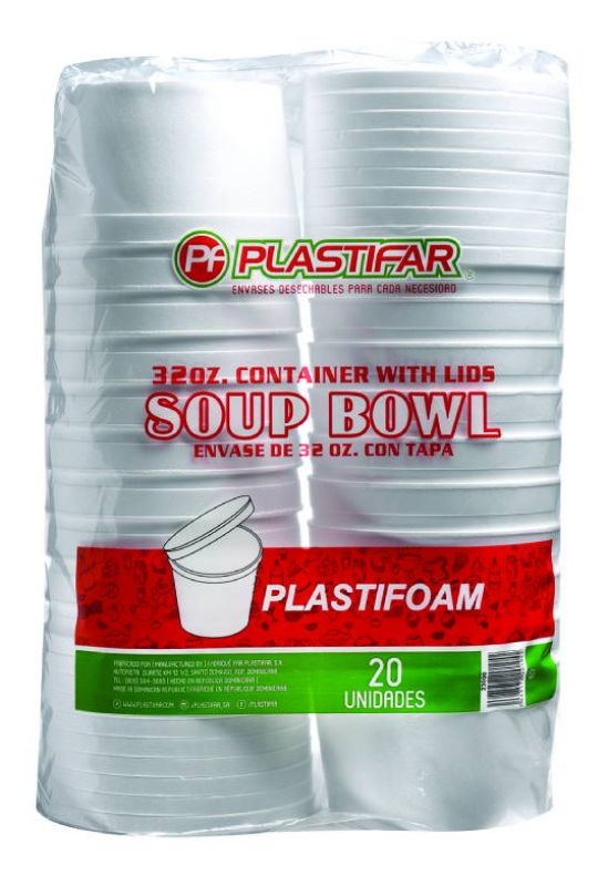 Envase Sancochero Plastifar 32 Oz20 UND