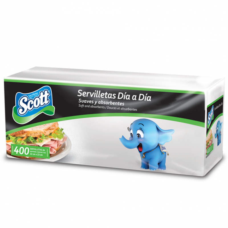 Servilletas Scott Dia A Dia Blanca400 UND