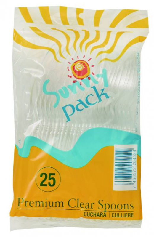 Cucharas Sunny Premium Clear25 UND