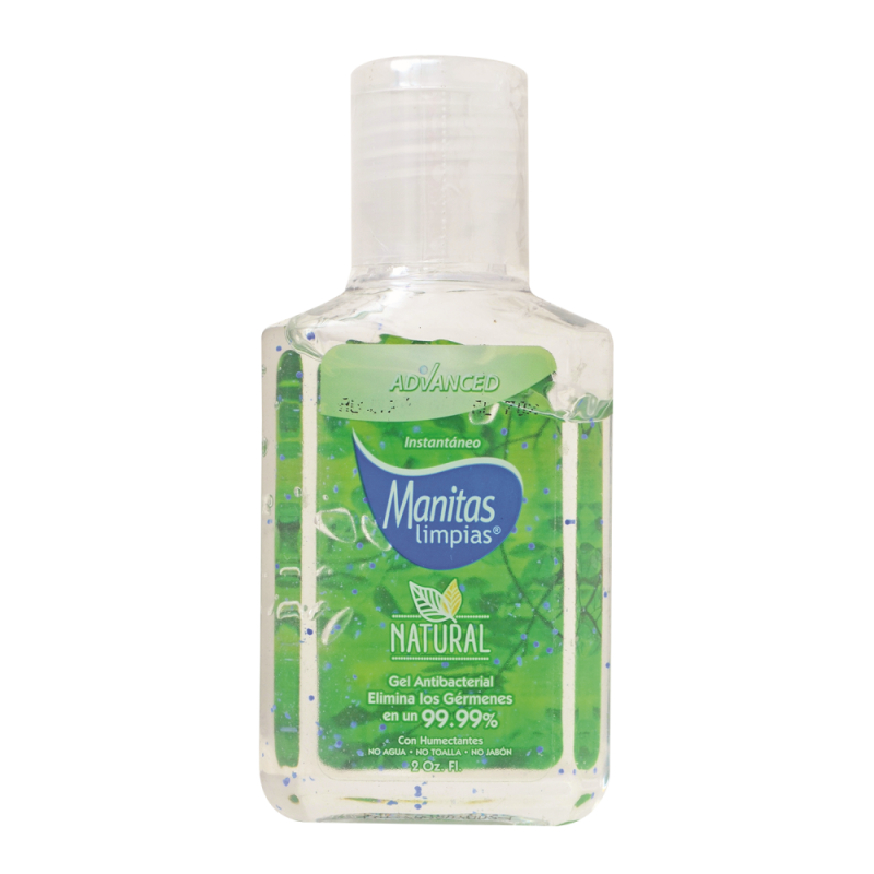 Gel Manitas Limpias Natural Aloe2 OZ