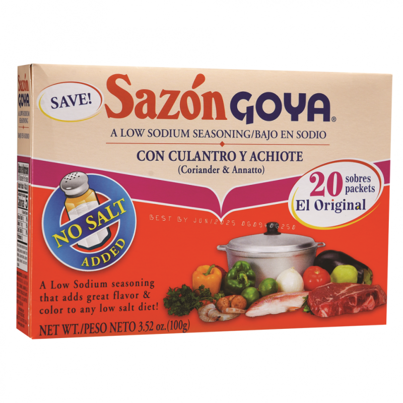 Sazón Goya C/cilantro Y Ach Bajo Sodio3.5 OZ