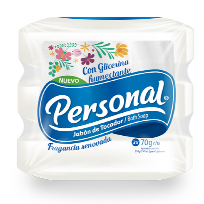 Jabón Personal Blanco 70 Gr.3 UND