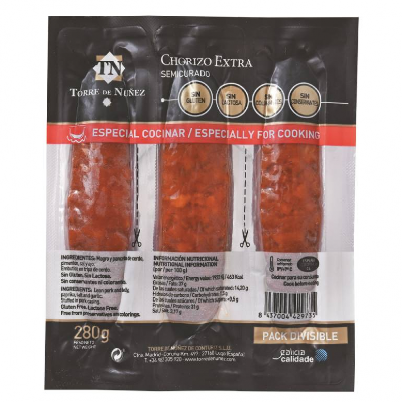 Chorizo Extra Torre De Nuñez Semicurado280 GR