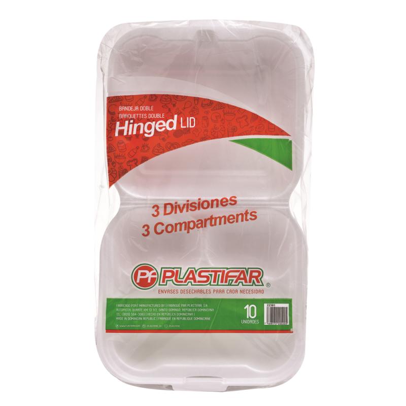 Bandeja Plastifar Doble Con Division10 UND