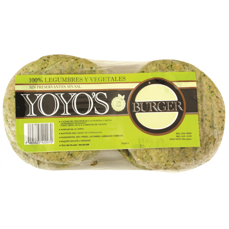 Hamburguesa Yoyo S Legumbres Y Veget4 UND