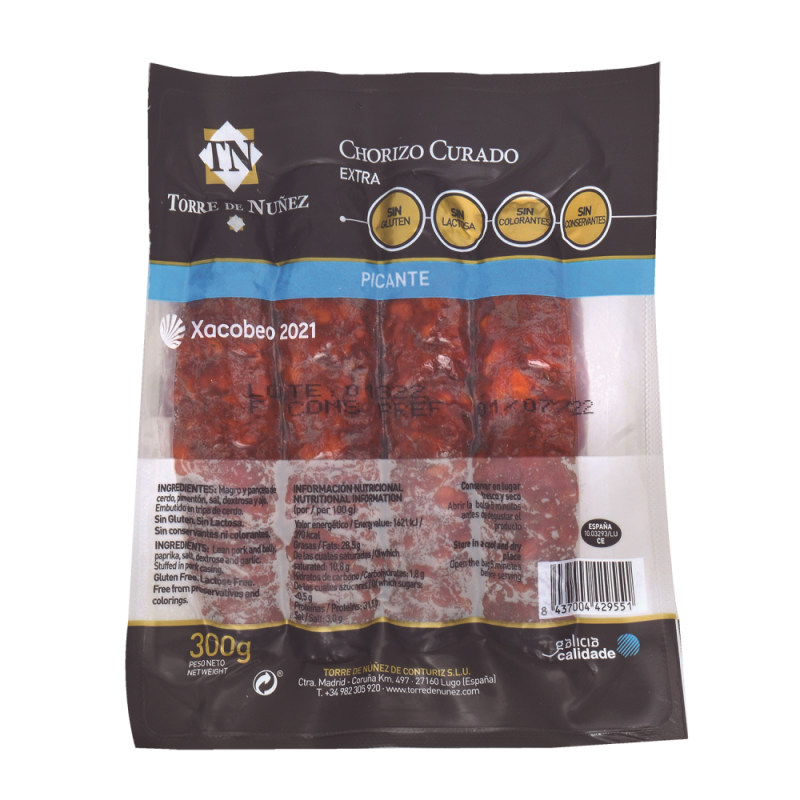 Chorizo Torre Nunez Ext-lomo Pica300 GR