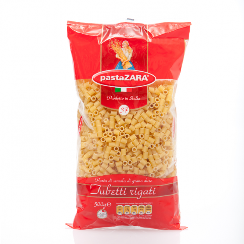 Tubettini Zara Pasta No 37500 GR