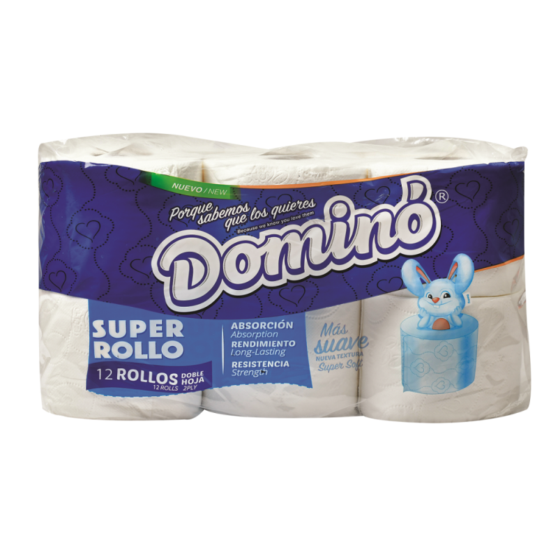 Papel Higienico Domino Super Rollo12 UND