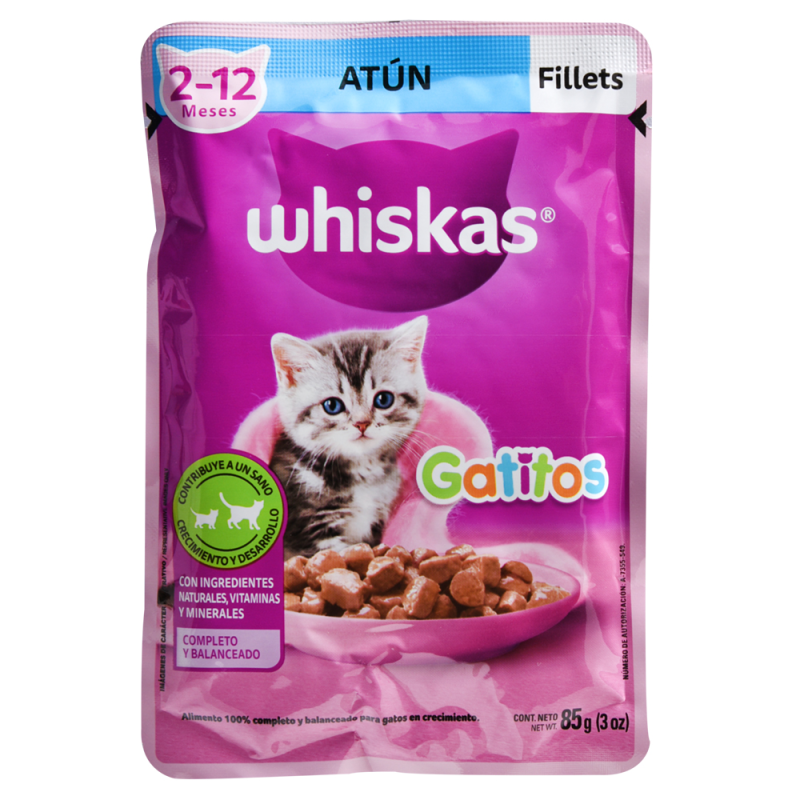 Alimento Húmedo Para Gatos Sabor Tuna Pouch Whiskas3 OZ