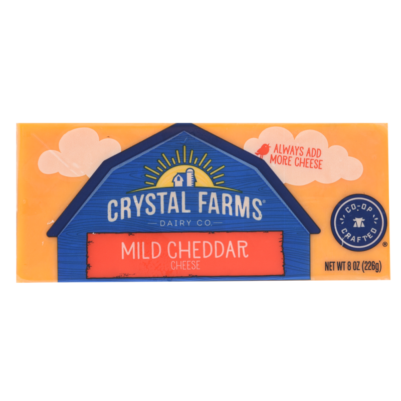 Queso Crystal Farm Mild Cheddar Chunk8 OZ