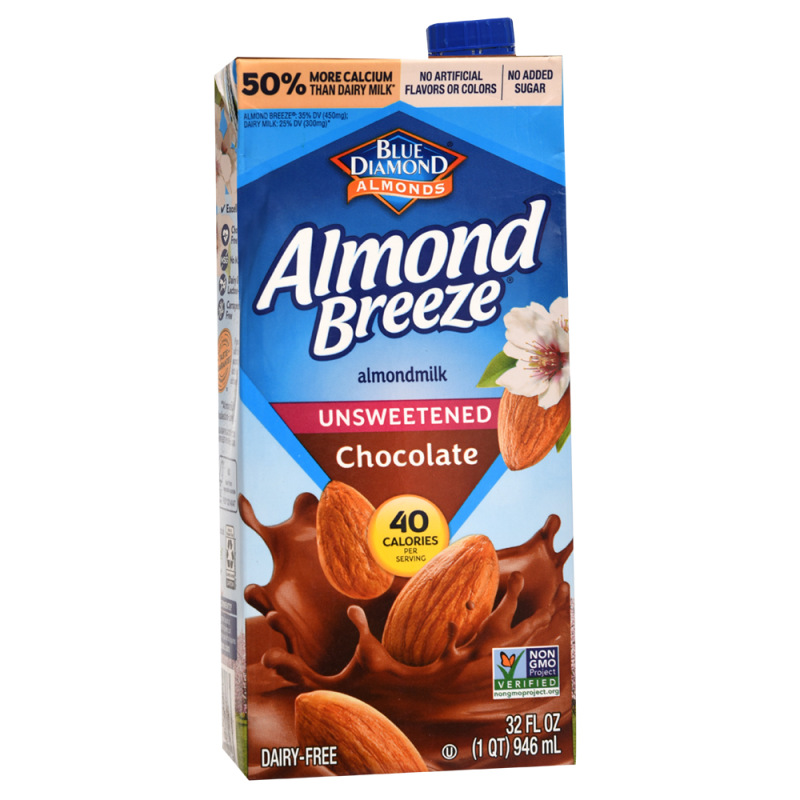 Leche Almendra De Chocolate Sin Azucar Blue Diamond32 OZ