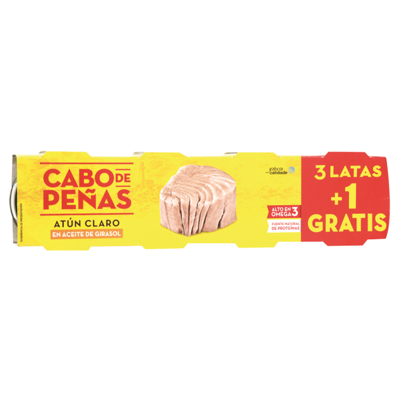 Atun Cabo De Peñas Aceite Girasol 4 Pk320 GR