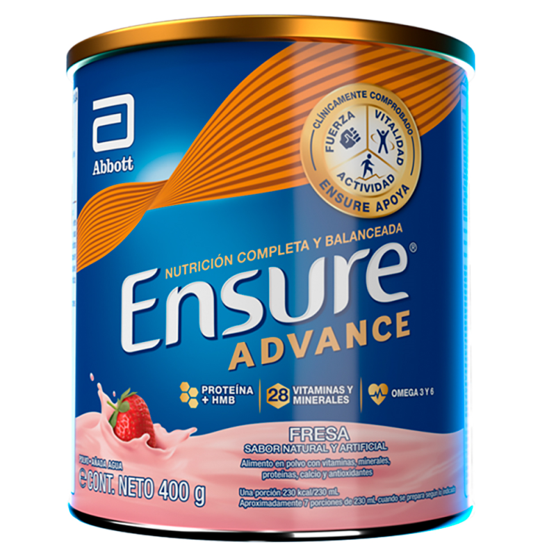 Alimento Ensure Advance Fresa Polvo400 GR