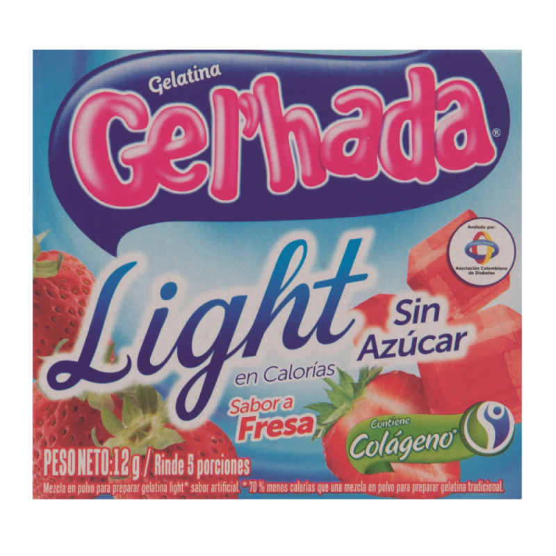 Gelatina Gel Hada Light Fresa12 GR