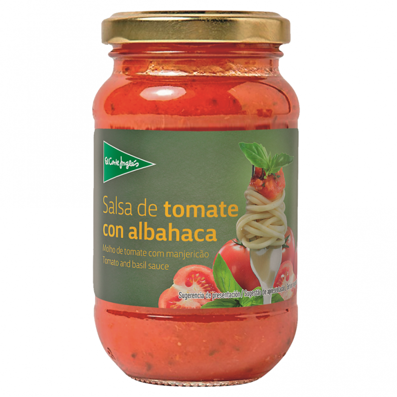 Salsa Tomate El Corte Ingles Albahaca260 GR